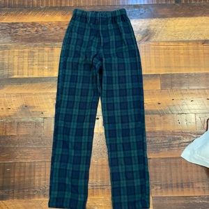 green plaid pants
